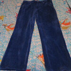 KanCan High Rise Wide Wale Corduroy Straight Pants Sz 32x28 Royal Blue ST1518HR